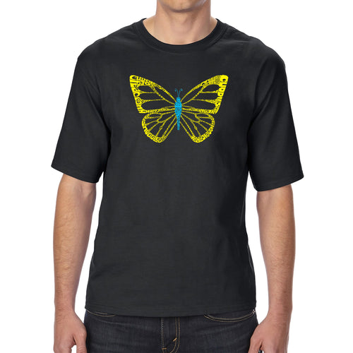 Butterfly  - Men's Tall and Long Word Art T-Shirt