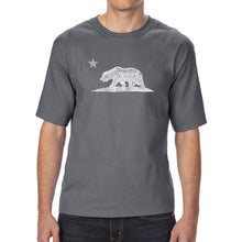 Load image into Gallery viewer, California Bear - Men&#39;s Tall Word Art T-Shirt