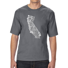 Load image into Gallery viewer, California State - Men&#39;s Tall Word Art T-Shirt