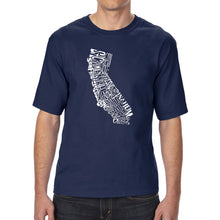 Load image into Gallery viewer, California State - Men&#39;s Tall Word Art T-Shirt