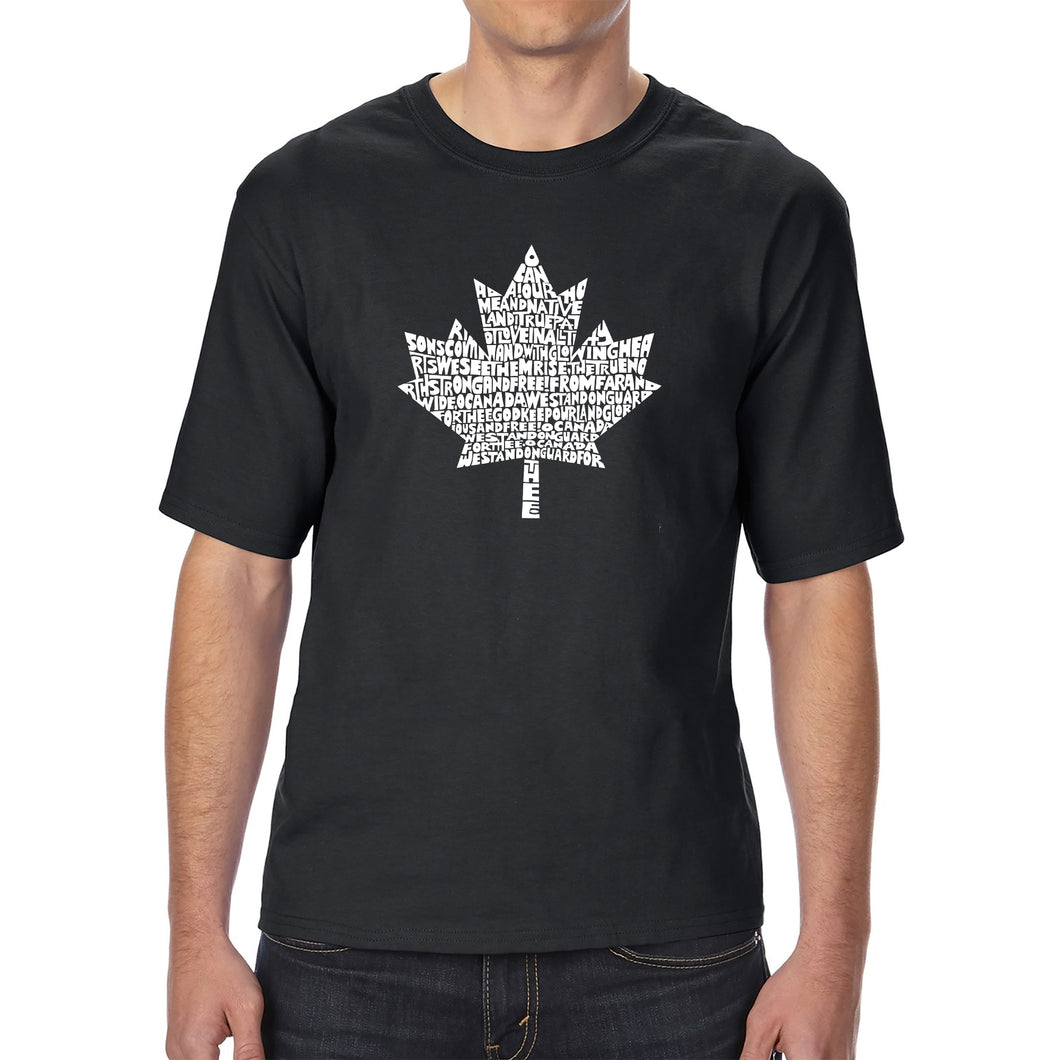 CANADIAN NATIONAL ANTHEM - Men's Tall Word Art T-Shirt