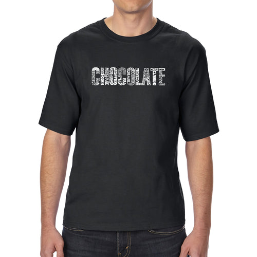 Different foods made with chocolate - Men's Tall Word Art T-Shirt