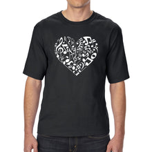 Load image into Gallery viewer, Heart Notes  - Men&#39;s Tall and Long Word Art T-Shirt