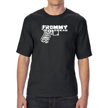 Load image into Gallery viewer, Out of My cold Dead Hands Gun - Men&#39;s Tall Word Art T-Shirt