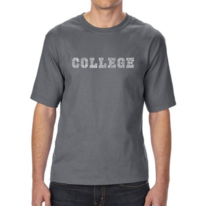 COLLEGE DRINKING GAMES - Men's Tall Word Art T-Shirt