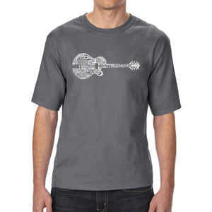 Country Guitar - Men's Tall Word Art T-Shirt