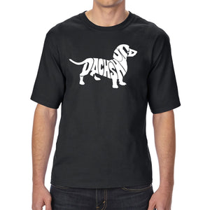 Dachshund  - Men's Tall and Long Word Art T-Shirt