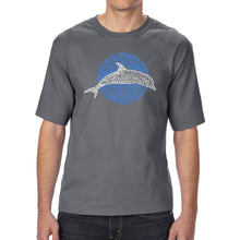 Load image into Gallery viewer, Species of Dolphin - Men&#39;s Tall Word Art T-Shirt