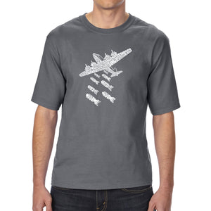 DROP BEATS NOT BOMBS - Men's Tall Word Art T-Shirt
