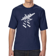 Load image into Gallery viewer, DROP BEATS NOT BOMBS - Men&#39;s Tall Word Art T-Shirt