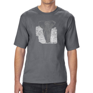 ELEPHANT - Men's Tall Word Art T-Shirt