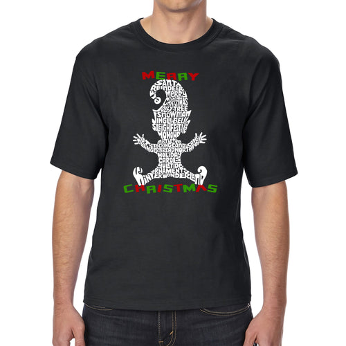 Christmas Elf - Men's Tall and Long Word Art T-Shirt