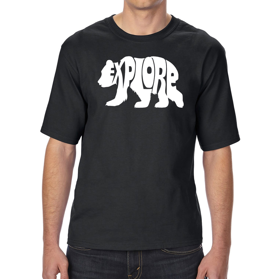 Explore - Men's Tall and Long Word Art T-Shirt