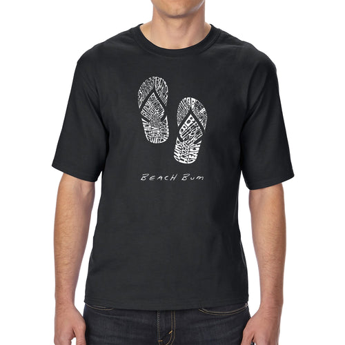 BEACH BUM - Men's Tall Word Art T-Shirt