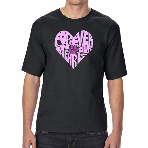 Forever In Our Hearts - Men's Tall and Long Word Art T-Shirt