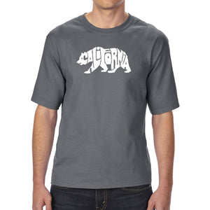 California Bear - Men's Tall Word Art T-Shirt