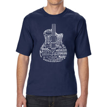 Load image into Gallery viewer, Languages Guitar - Men&#39;s Tall Word Art T-Shirt