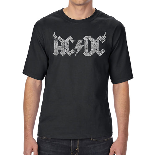 ACDC Classic Horns Logo  - Men's Tall and Long Word Art T-Shirt