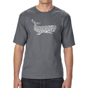 Humpback Whale - Men's Tall Word Art T-Shirt