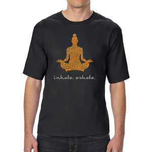 Inhale Exhale - Men's Tall Word Art T-Shirt