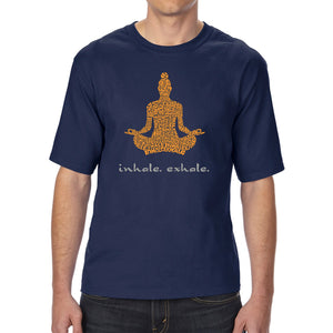 Inhale Exhale - Men's Tall Word Art T-Shirt