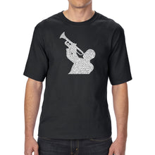 Load image into Gallery viewer, ALL TIME JAZZ SONGS - Men&#39;s Tall Word Art T-Shirt