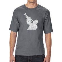 Load image into Gallery viewer, ALL TIME JAZZ SONGS - Men&#39;s Tall Word Art T-Shirt
