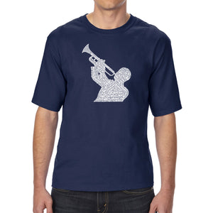 ALL TIME JAZZ SONGS - Men's Tall Word Art T-Shirt