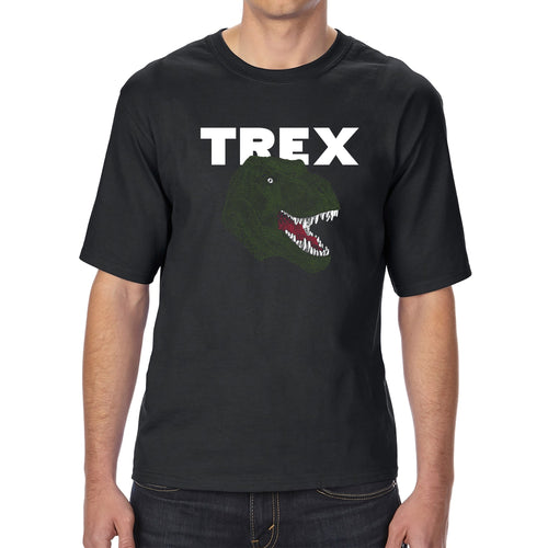 T-Rex Head  - Men's Tall and Long Word Art T-Shirt