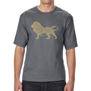 Lion - Men's Tall Word Art T-Shirt