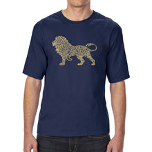 Load image into Gallery viewer, Lion - Men&#39;s Tall Word Art T-Shirt