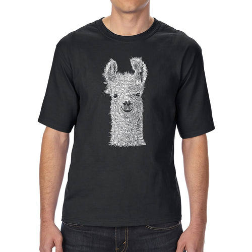 Llama - Men's Tall Word Art T-Shirt