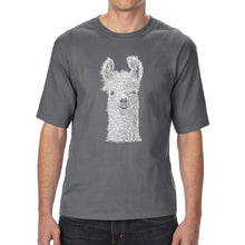 Load image into Gallery viewer, Llama - Men&#39;s Tall Word Art T-Shirt