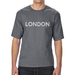 LONDON NEIGHBORHOODS - Men's Tall Word Art T-Shirt