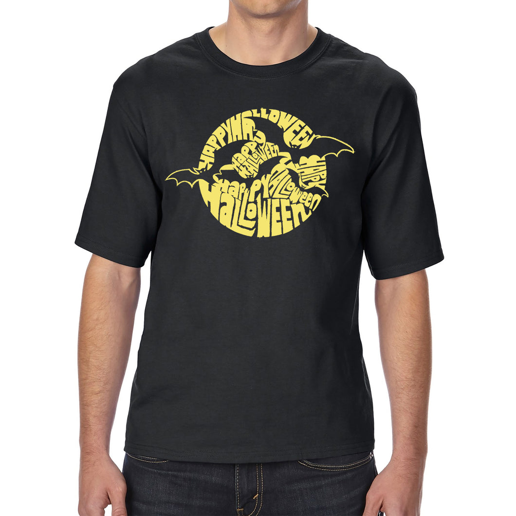 Halloween Bats  - Men's Tall and Long Word Art T-Shirt