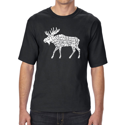 Moose  - Men's Tall and Long Word Art T-Shirt