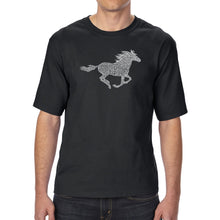 Load image into Gallery viewer, Horse Breeds - Men&#39;s Tall Word Art T-Shirt