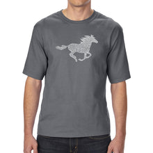 Load image into Gallery viewer, Horse Breeds - Men&#39;s Tall Word Art T-Shirt
