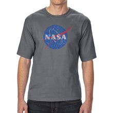 Load image into Gallery viewer, NASA&#39;s Most Notable Missions - Men&#39;s Tall Word Art T-Shirt