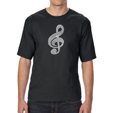 Load image into Gallery viewer, Music Note - Men&#39;s Tall Word Art T-Shirt