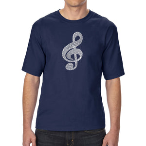 Music Note - Men's Tall Word Art T-Shirt