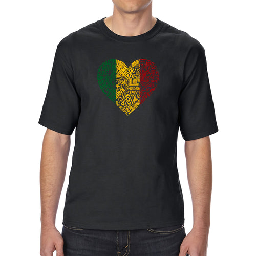 One Love Heart - Men's Tall Word Art T-Shirt