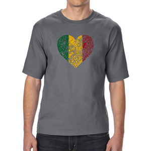 One Love Heart - Men's Tall Word Art T-Shirt