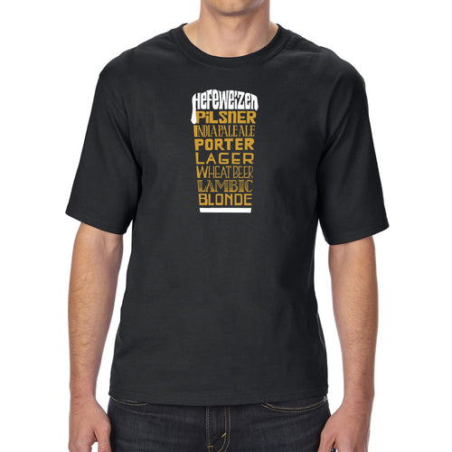Styles of Beer  - Men's Tall and Long Word Art T-Shirt