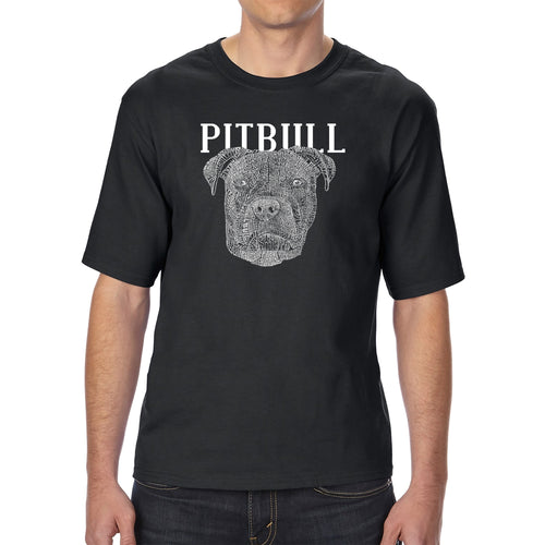 Pitbull Face - Men's Tall Word Art T-Shirt