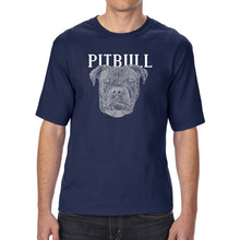 Load image into Gallery viewer, Pitbull Face - Men&#39;s Tall Word Art T-Shirt