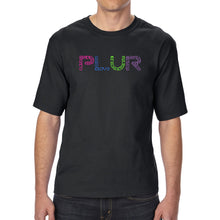 Load image into Gallery viewer, PLUR - Men&#39;s Tall Word Art T-Shirt