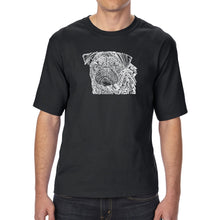 Load image into Gallery viewer, Pug Face - Men&#39;s Tall Word Art T-Shirt