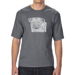 Pug Face - Men's Tall Word Art T-Shirt