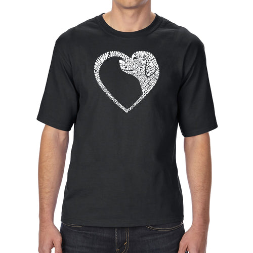 Dog Heart - Men's Tall and Long Word Art T-Shirt